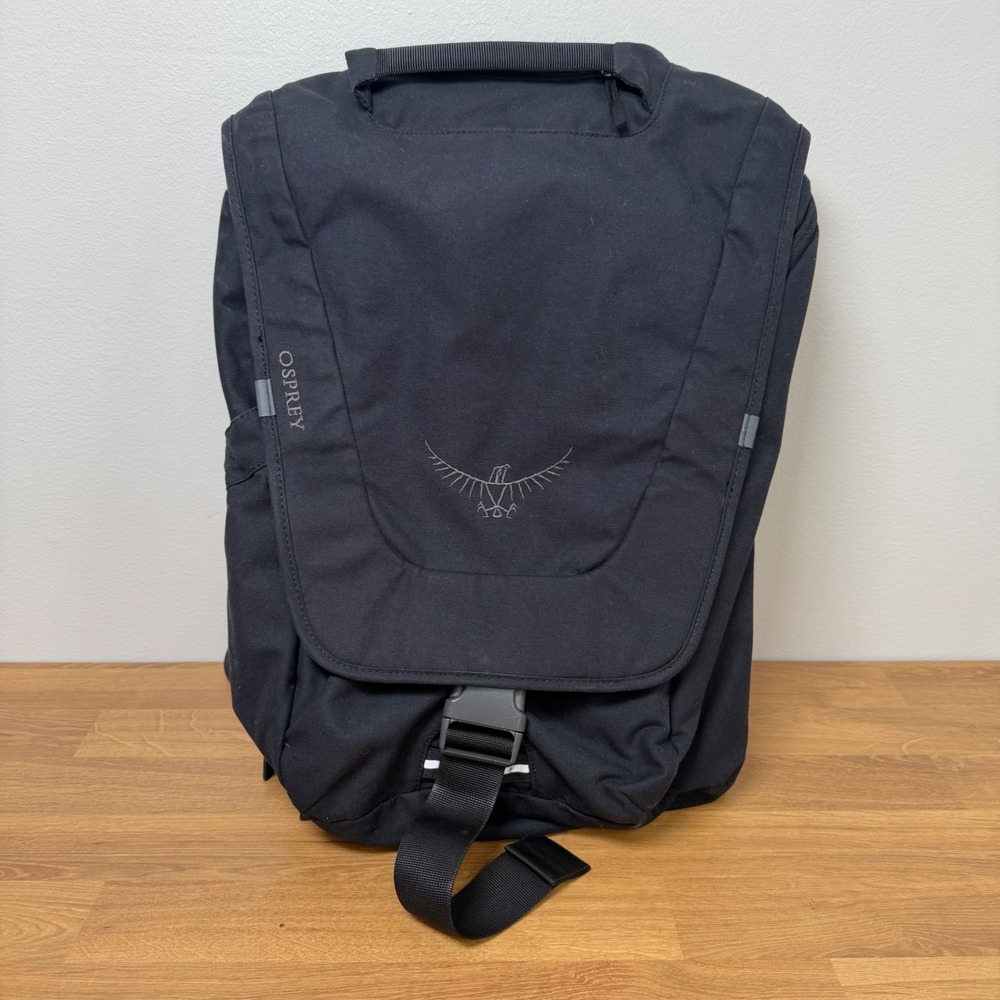 Osprey FlapJack Backpack Black Orange Lining Laptop Commuter Bag 19in EXCELLENT